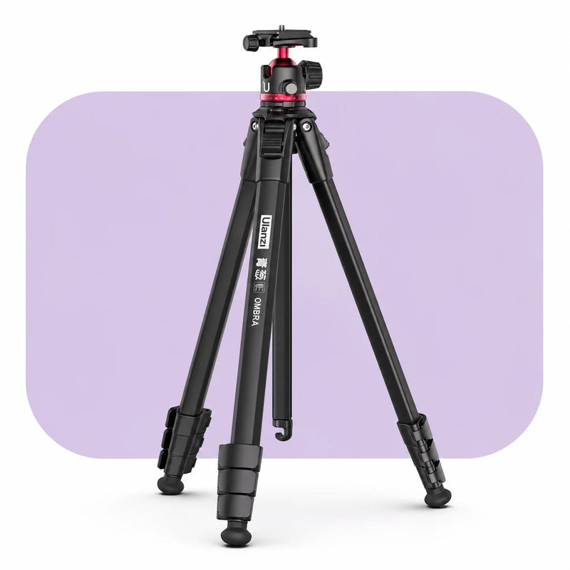 adjustable tripod stand with black legs and red locking dial on Delenzo Mart Accessories Hub