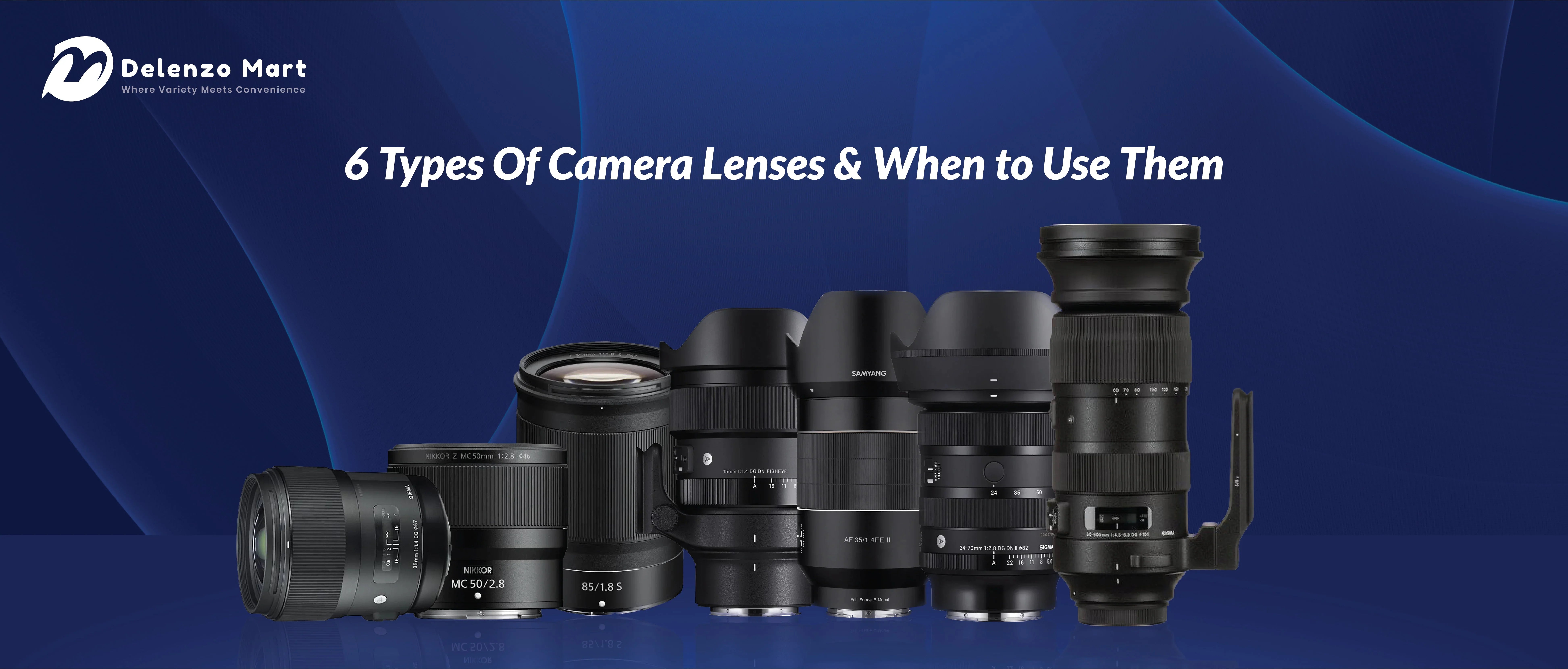 6 Types Of Camera Lenses & When to Use Them