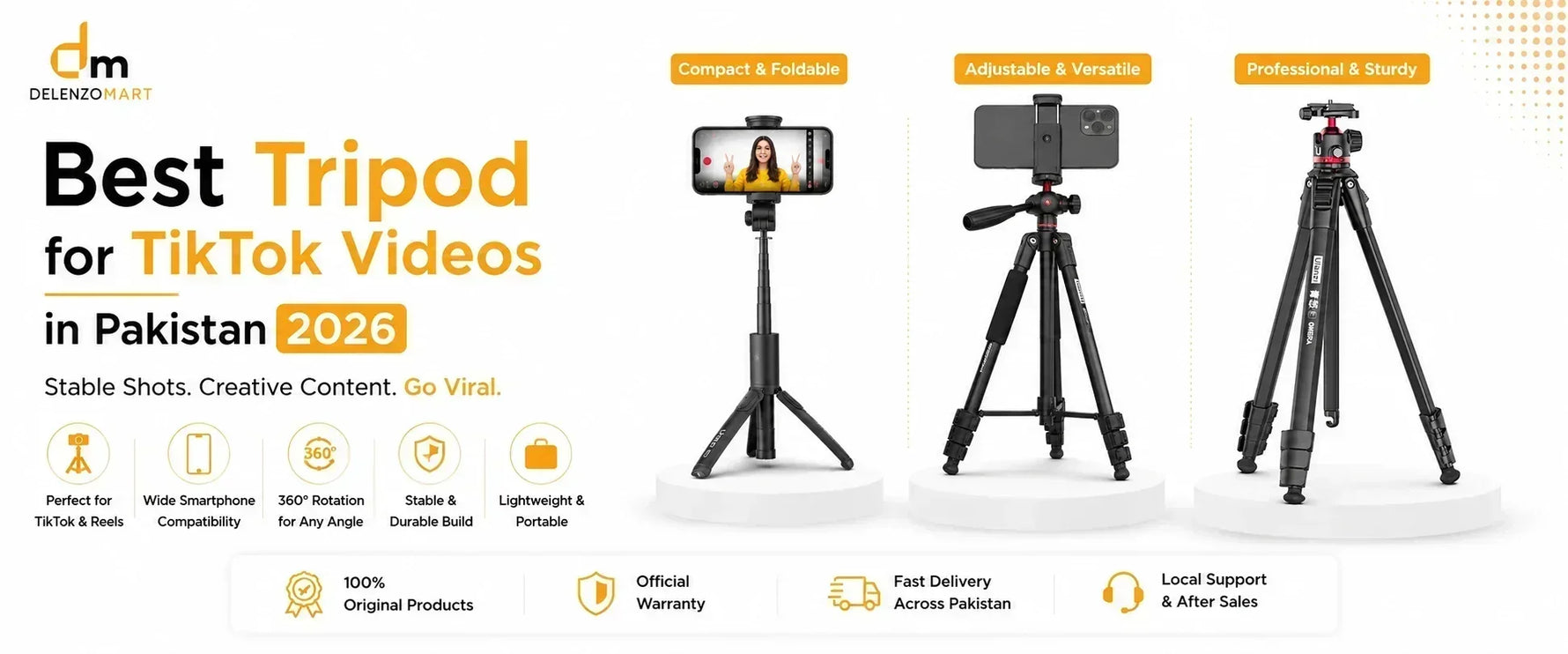 Best Tripod for TikTok Videos in Pakistan 2026 – Complete Guide