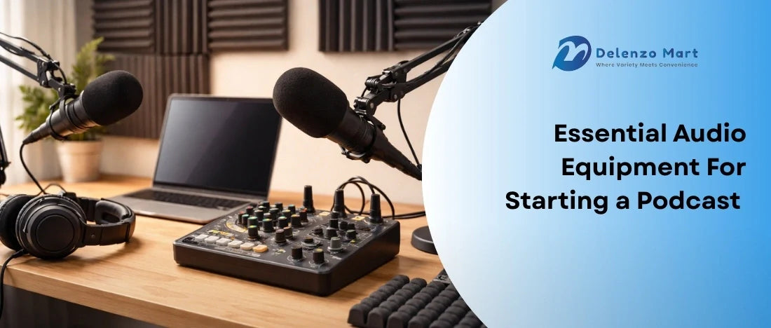 Essential Audio Equipment For Starting a Podcast – Delenzo Mart Guide 2026