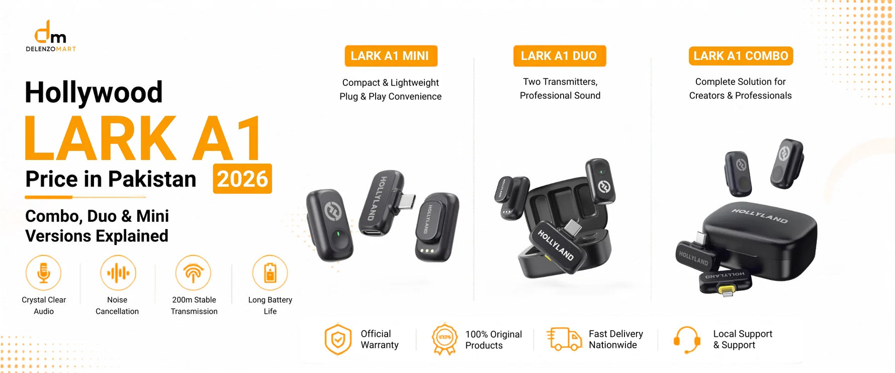Hollyland LARK A1 Price in Pakistan 2026 – Combo, Duo & Mini Versions Explained