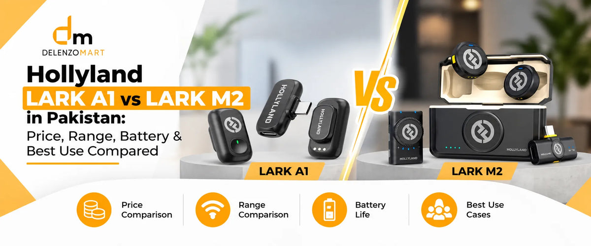 Hollyland LARK A1 vs LARK M2 in Pakistan: Price, Range, Battery & Best Use Compared