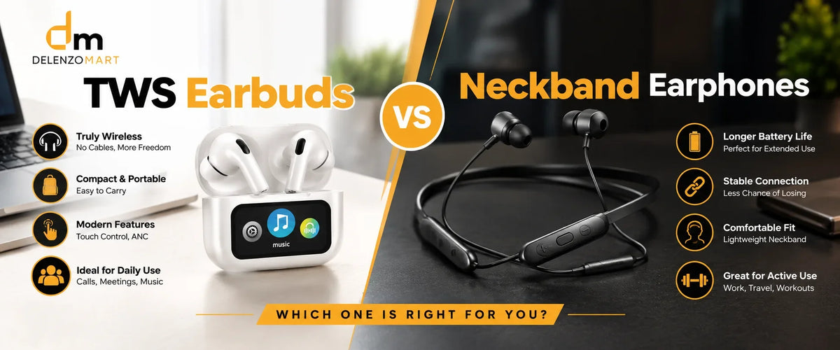 TWS Earbuds vs Neckband Earphones: Which Is Better in 2026?