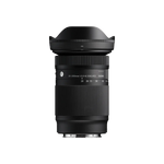 Telephoto zoom camera lens rear view with mount contacts and ring detailing