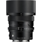 Sigma 50mm f/2 DG C camera lens, black barrel with front control ring and mount