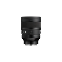 Black 85mm camera lens with ribbed focus ring and front glass element
