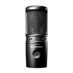 Audio-Technica AT2020USB-X cardioid USB condenser microphone, black body and grille