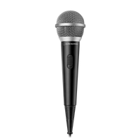 Audio-Technica dynamic microphone with metal grille and black handle body