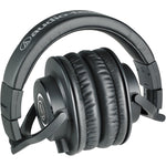 Audio-Technica over-ear headphones with padded earcups and headband in gray-black