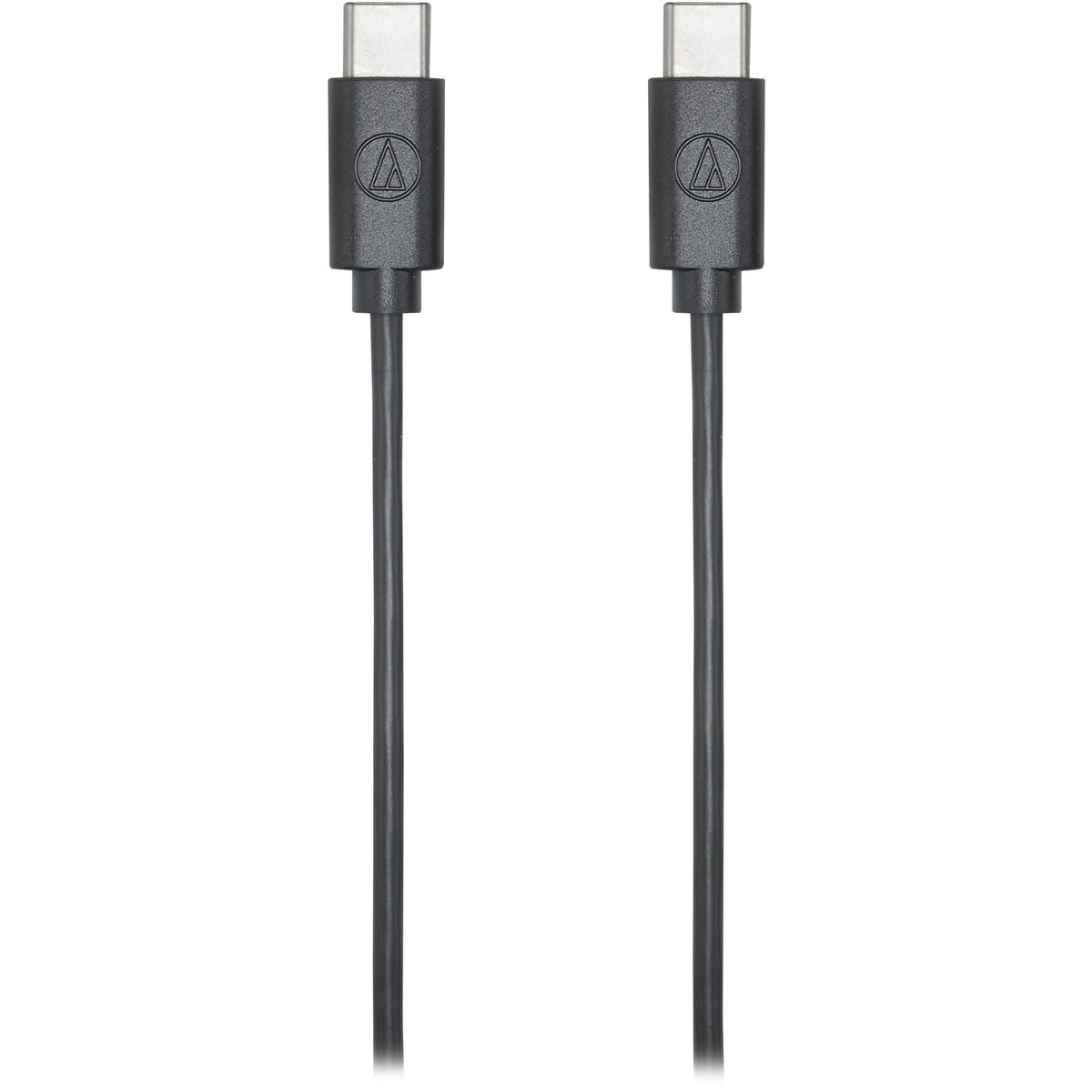 USB microphone cable ends with metal USB plugs, black cords