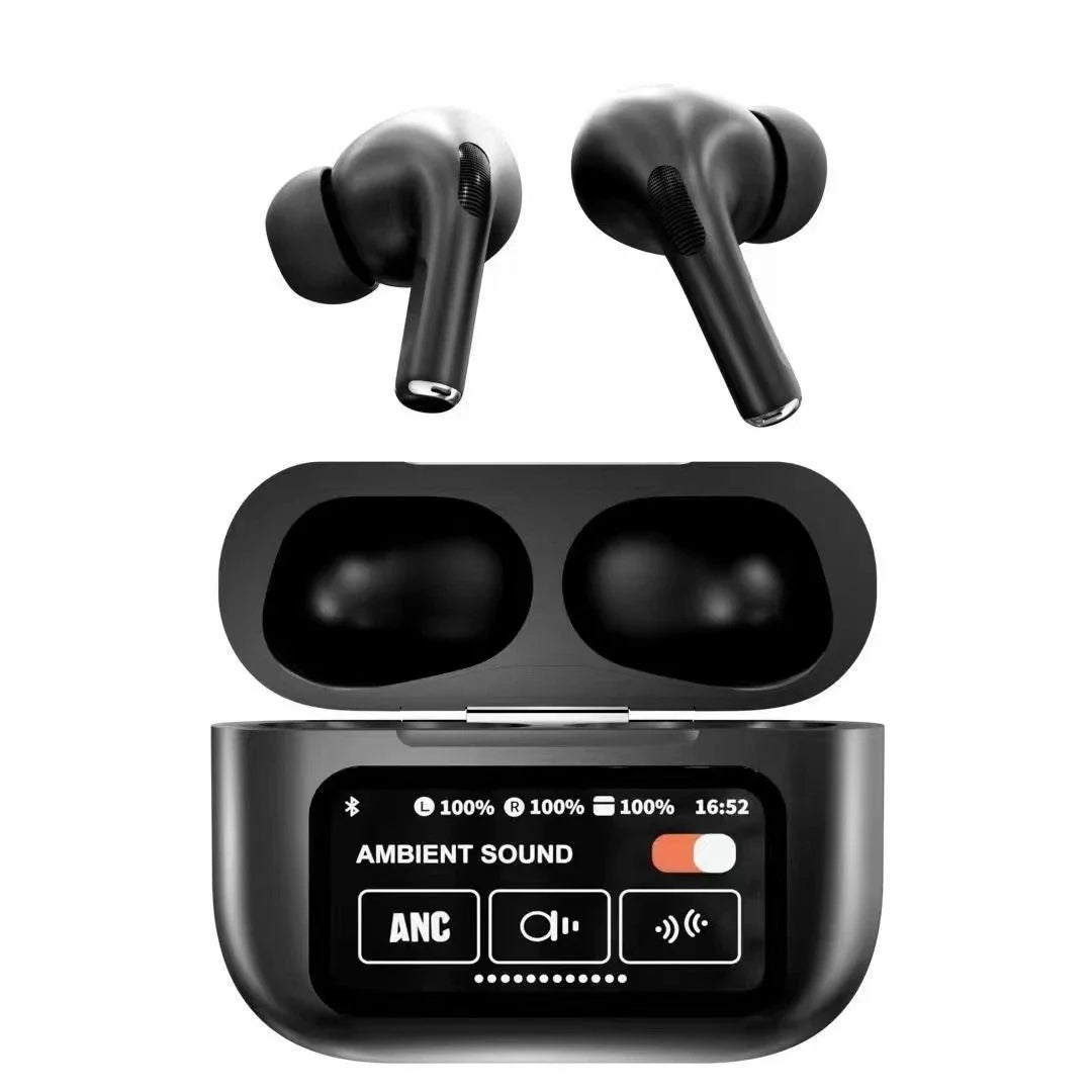 Black A9 PRO Wireless AirPods with ANC/ENC