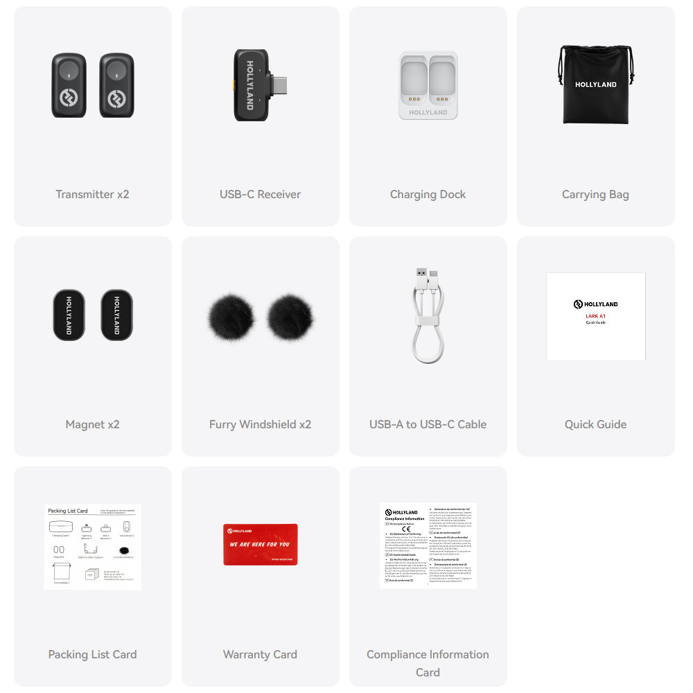 Hollyland LARK A1 Mini Duo (Space Gray) Wireless Microphone