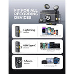 Hollyland LARK M2 2-Person Wireless Mini Combo Microphone System (2.4 GHz, Shine Charcoal)
