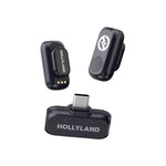 Hollyland LARK A1 Mini Duo 2-Person Wireless Microphone System with USB-C Connector for Mobile Devices (Space Gray, 2.4 GHz)
