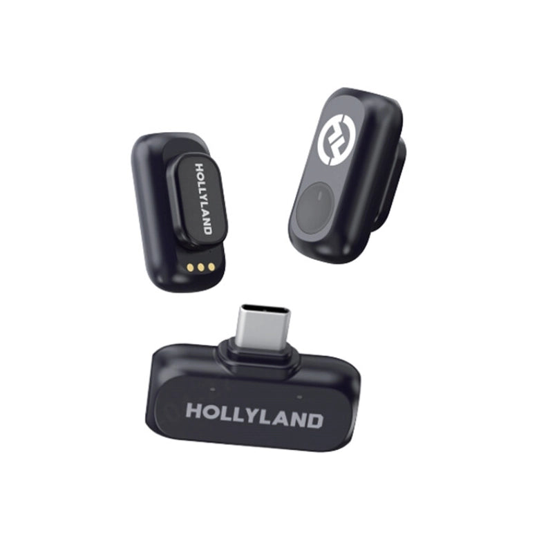 Hollyland LARK A1 Mini Duo 2-Person Wireless Microphone System with USB-C Connector for Mobile Devices (Space Gray, 2.4 GHz)
