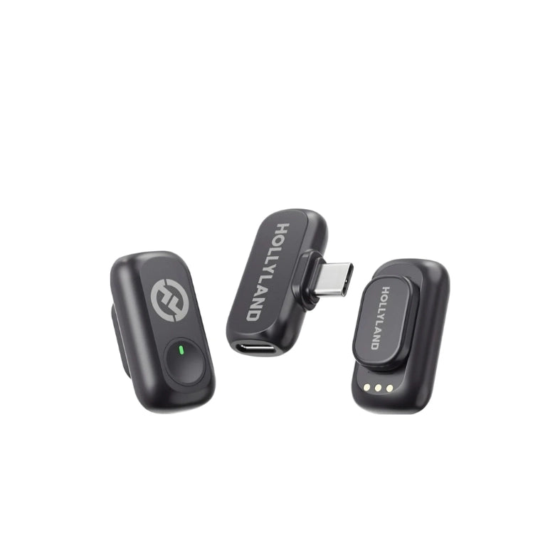 Hollyland LARK A1 Mini Duo 2-Person Wireless Microphone System with USB-C Connector for Mobile Devices (Space Gray, 2.4 GHz)
