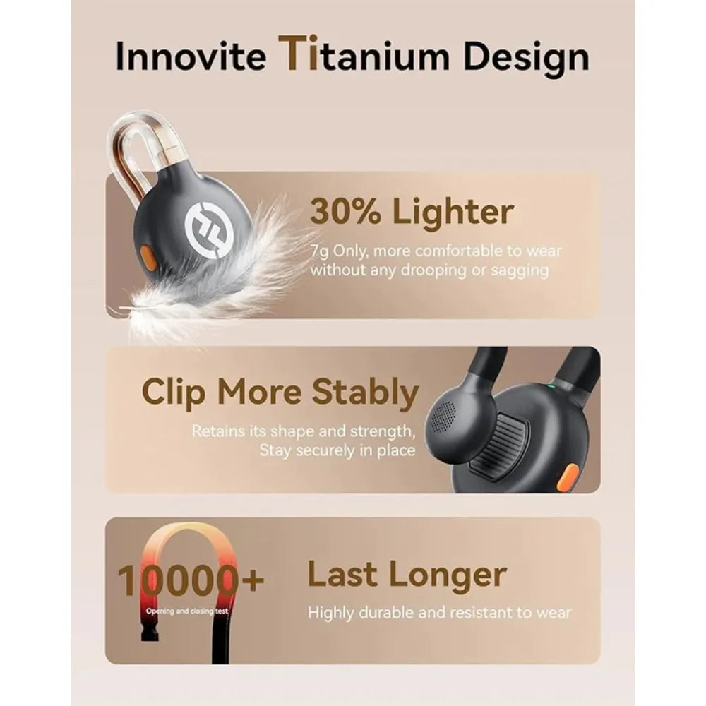Wireless headset microphone clip with gray windscreen and in-ear module