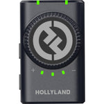 Charcoal wireless microphone receiver with dial and status LEDs