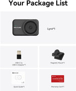 Black Hollyland 4K UHD webcam, front view with lens detail