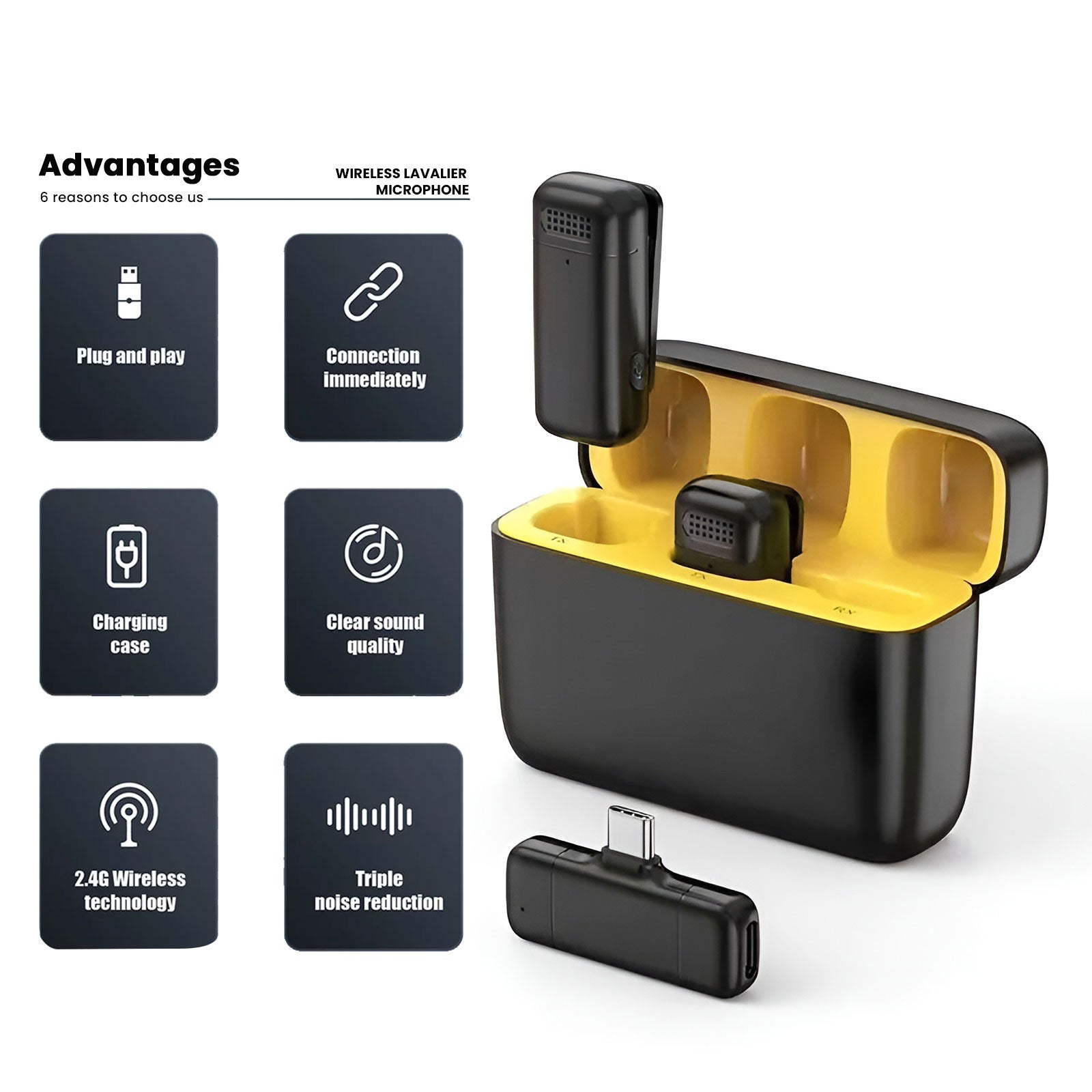 K13 Type-C ANC Dual Wireless Lavalier Microphone price in pakistan