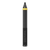Selfie stick, dark telescoping pole with yellow grip band and mounting head