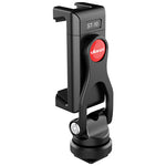 Black ST-10 hot shoe phone clamp with ulanzi red logo and base