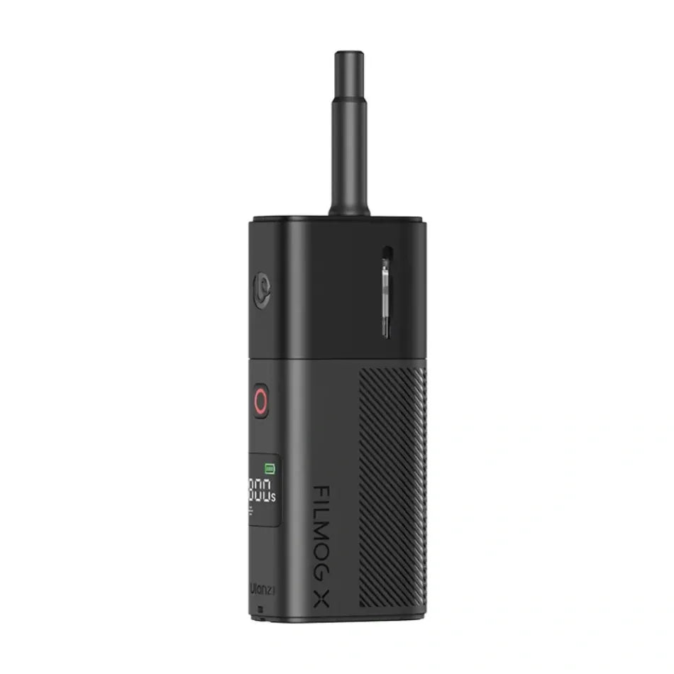 Black electronic device with 'Ulanzi FM02 FILMOG X Fog Machine' branding on a white background