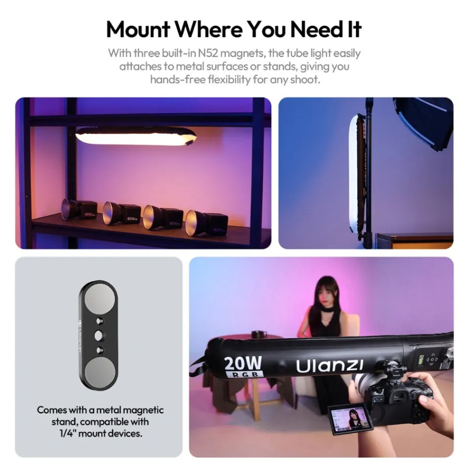 Ulanzi UA20C 20W RGB Magnetic Air Tube Light