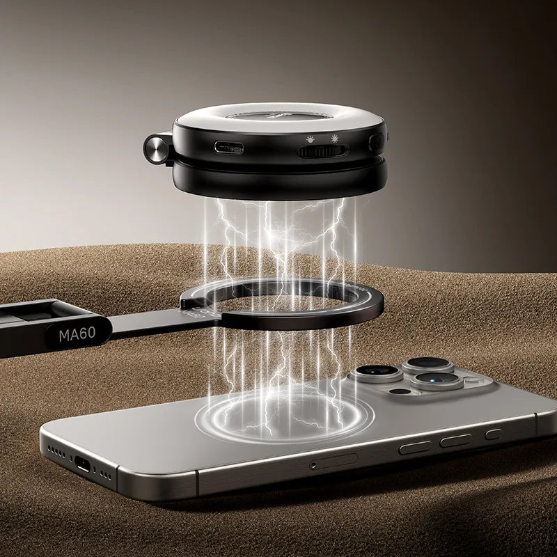 Ulanzi MA60 foldable phone tripod with clamp and circular base