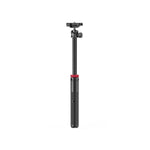 Extendable tripod, black standing with red midband and adjustable head
