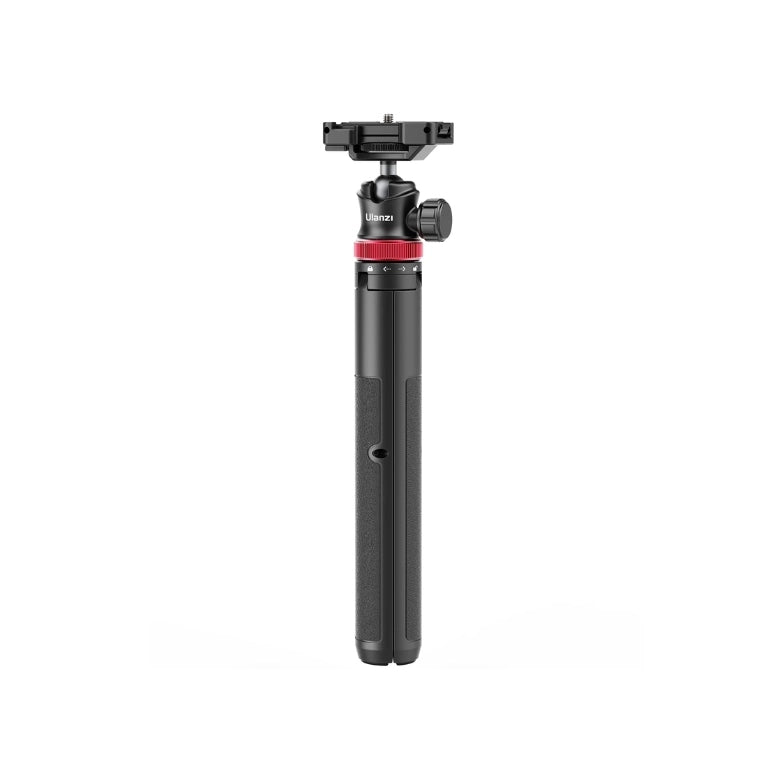 Ulanzi extendable tripod, black compact handheld-style with mounting head