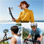 Octopus tripod holding a smartphone on a small black ball head