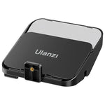 Ulanzi foldable teleprompter, black-top housing with logo and rear ports
