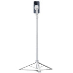 Overhead MagSafe selfie stick with tripod base, extended pole and phone mount, white