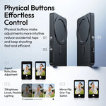 Black vlog selfie monitor with physical buttons for brightness and mirror flip