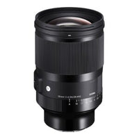 SIGMA 28-70mm zoom camera lens, front view with glass element and ridged ring