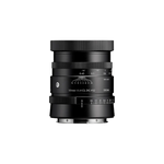 Black Sigma 50mm F1.4 camera lens with front glass and focus/size scale markings