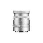 Silver Sigma 50mm F1.4 lens from above showing ridged focus ring and engraved barrel