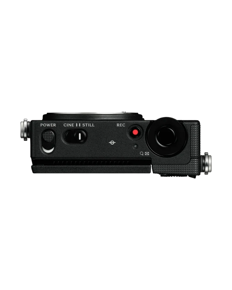Sigma FP2 camera body top view with control dials and record indicator, black