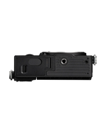 Sigma FP2 camera body bottom view with tripod mount and door covers, black