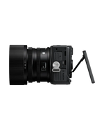 Sigma FP2 camera with attached lens, showing side controls and hand grip, black